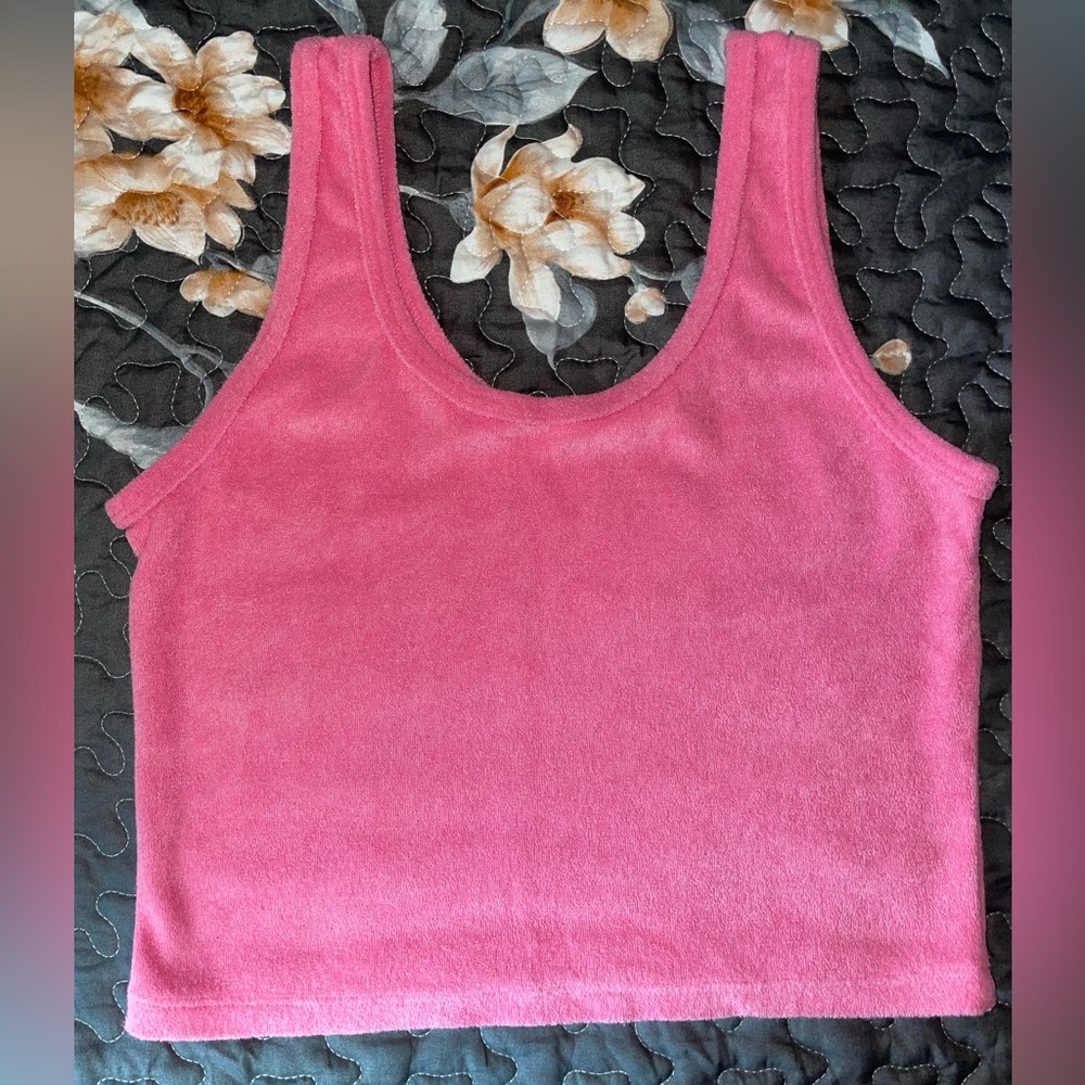 Hollister Terry Tank Pink Crop Top